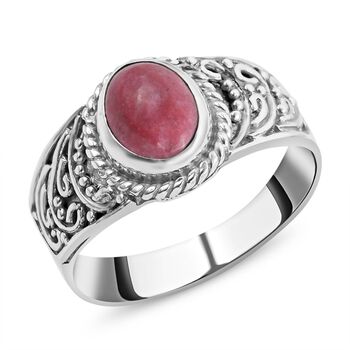 Royal Bali - Thulit Ring, 925 Silber (Gr&ouml;&szlig;e 16.00) ca. 1.90 ct