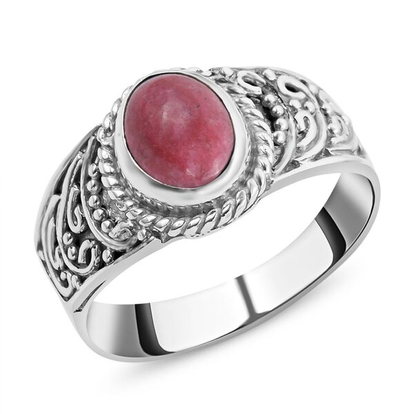 Royal Bali - Thulit Ring, 925 Silber (Gr&ouml;&szlig;e 16.00) ca. 1.90 ct