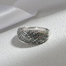 D’joy Alexandrit Ring 925 Silber rhodiniert (Größe 18.00) ca. 0,69 ct