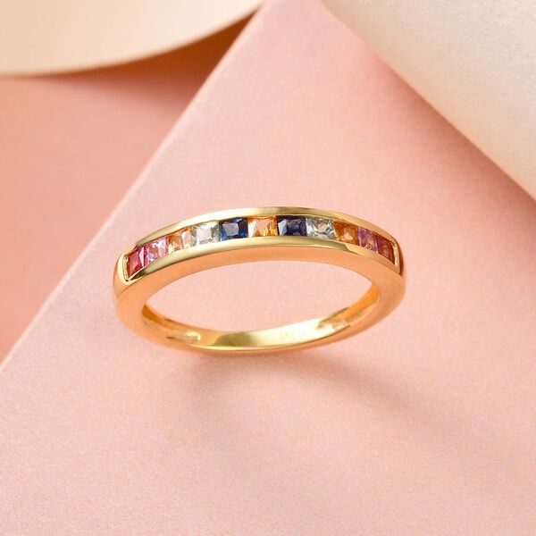 AA mehrfarbiger Saphir-Ring - 0,72 ct. image number 2