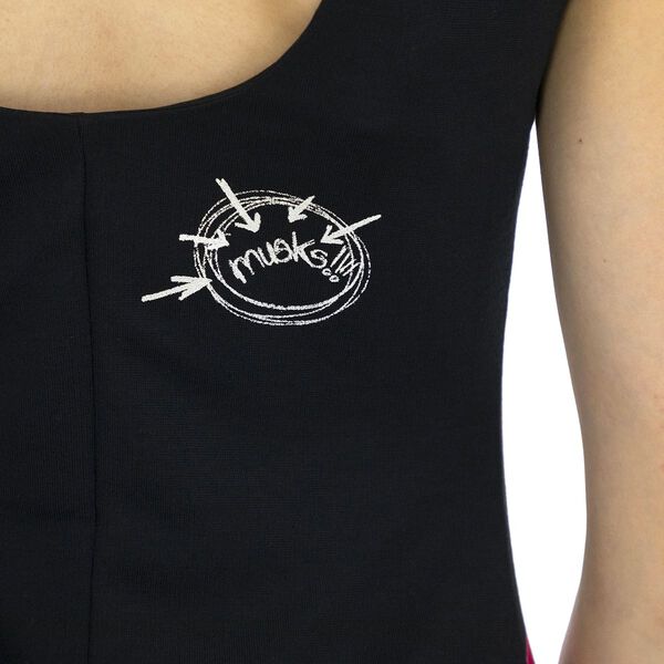 DESIGUAL, Designer-Kleid mit kurzen &Auml;rmeln und Lippendruck, Schwarz, Gr&ouml;&szlig;e- 38 image number 5