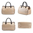 Weekender Reisetasche, 45x33x22cm, Rautenmuster, Creme image number 3