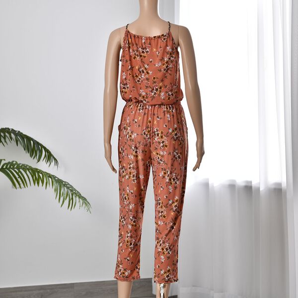 Träger-Jumpsuit mit gesmokter Taille, Rosa image number 2