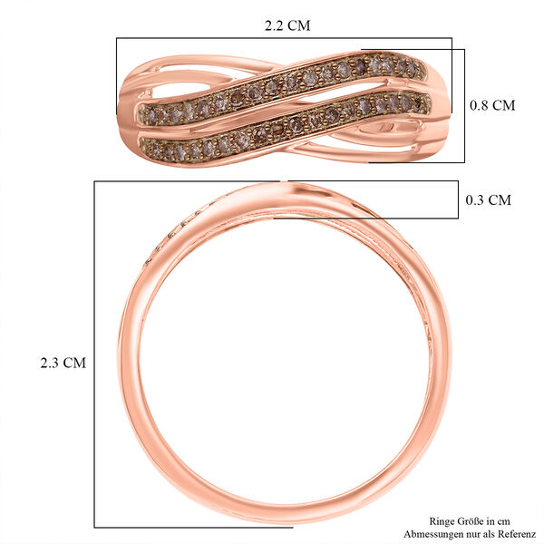 Natürlicher Champagner Diamant-Ring - 0,20 ct. image number 6