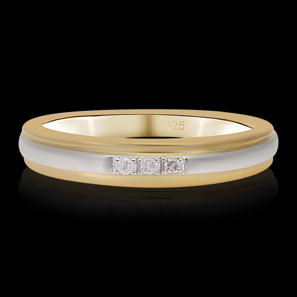 Diamant Ring 925 Silber Bicolor image number 2