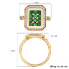 Kagem sambischer Smaragd und Zirkon-Ring, 925 Silber Gelbgold Vermeil  ca. 0,84 ct image number 6