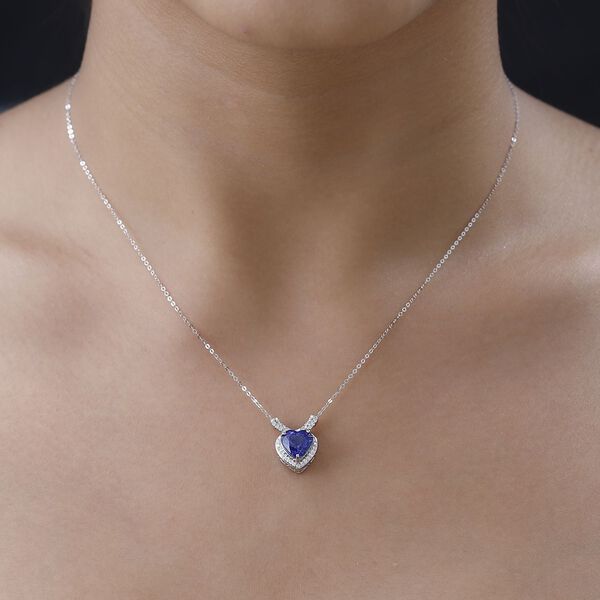 RHAPSODY AAAA Tansanit und Diamant Anh&auml;nger mit 45cm Kette - 2,28 ct. image number 3