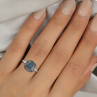 Blauer Diamant Ring 925 Silber platiniert  ca. 0,33 ct image number 2