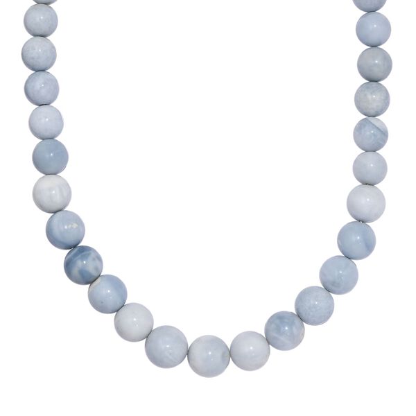 Blauer Opal Halskette ca. 50 cm Messing rhodiniert ca. 191.00 ct