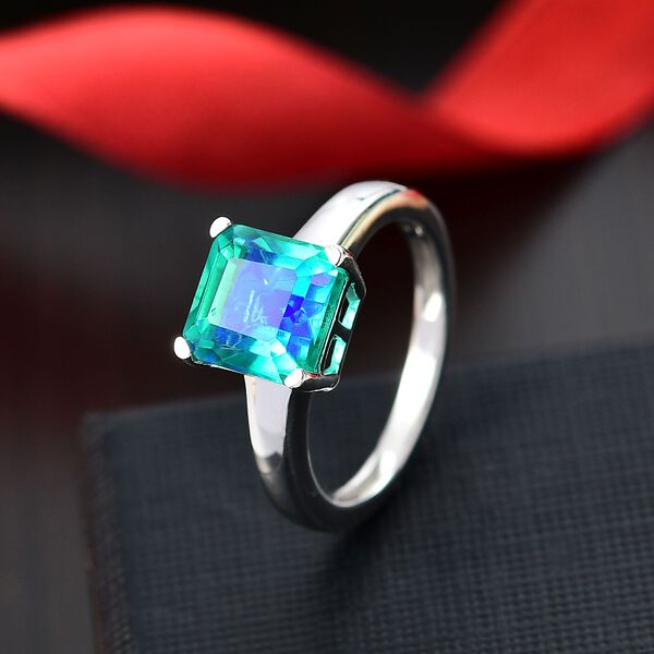 Pfau Triplett Quarz Ring, 925 Silber rhodiniert - 3,05 ct image number 2