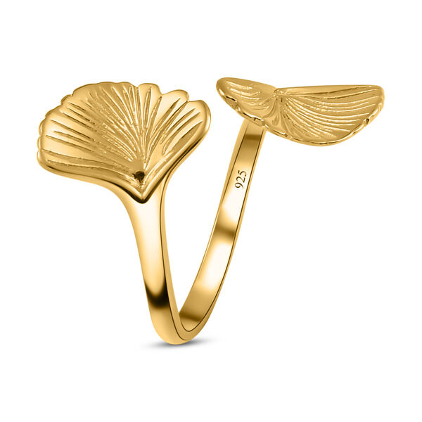 GP Italian Garden Kollektion - Blatt- und blauer Saphir-Ring, 925 Silber Gelbgold Vermeil image number 5