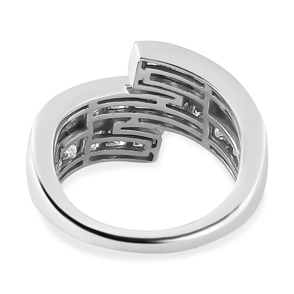 GP Art D&eacute;co Kollektion - Moissanit und Kanchanaburi blauer Saphir-Ring - 2,64 ct. image number 6