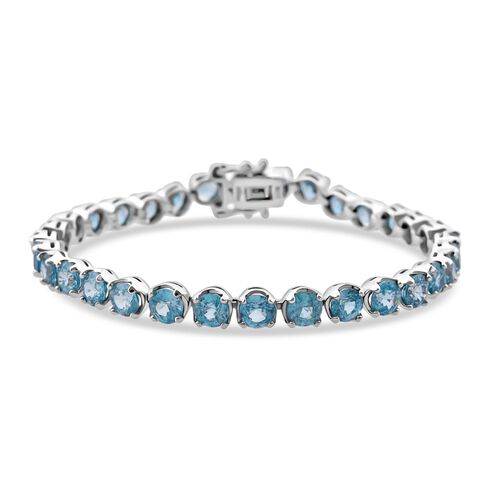 AA Blauer Zirkon Armband ca. 19 cm 925 Silber rhodiniert ca. 24,77 ct. image number 0