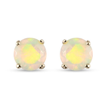 Nat&uuml;rliche, &auml;thiopische Opal-Ohrstecker, 375 Gelbgold ca. 0.34 ct