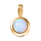 D'Joy AA Natürlicher, äthiopischer Welo Opal Anhänger 925 Silber 750 Gelb Vergoldet ca. 0.75 ct