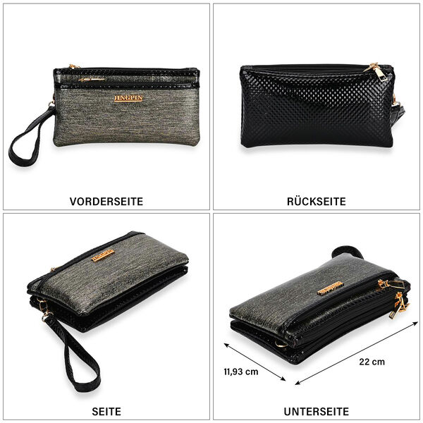 Stylische Sling Crossbody Tasche, Gold image number 5