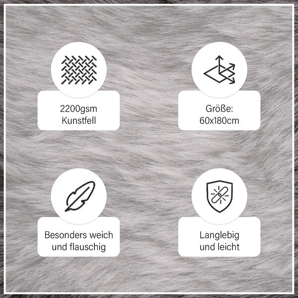 Kunstfell Teppich, hellbraun image number 7