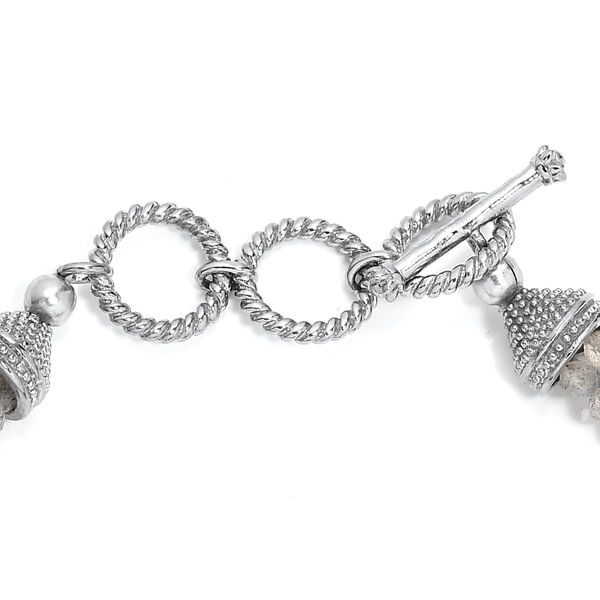 Labradorit Armband ca. 19 cm Edelstahl ca. 51,68 ct image number 4