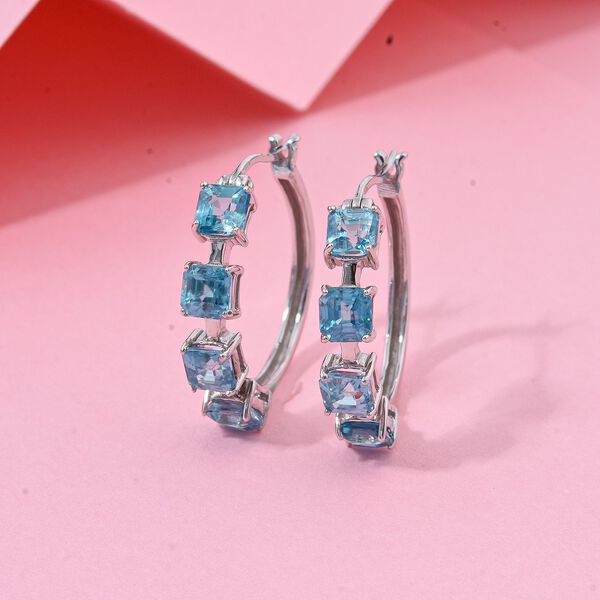 AAA blaue Zirkon-Ohrringe - 6,24 ct. image number 1