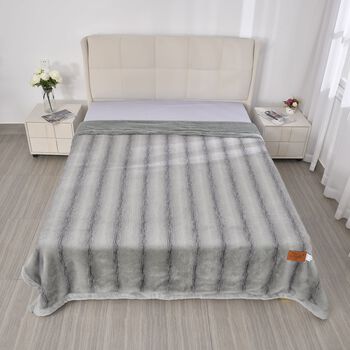 Super Soft Cationic Kuscheldecke, 200x220 cm, Grau - Flauschige Decke aus hochwertigem Premium-Polyester, 100% Mikrofaser, mit 900 GSM grau