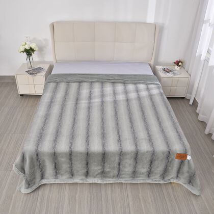 Super Soft Cationic Kuscheldecke, 200x220 cm, Grau - Flauschige Decke aus hochwertigem Premium-Polyester, 100% Mikrofaser, mit 900 GSM grau