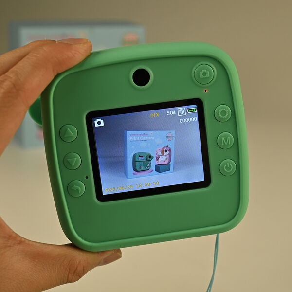 Kinder-Digitalkamera mit Sofortdruck-Funktion und Doppellinse, 10x4,5x10 cm, Grün image number 3
