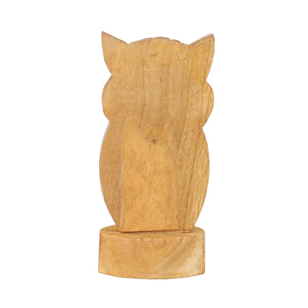 2er-Set Brillenhalter aus Kiefernholz, Eule und Katze, Braun image number 6