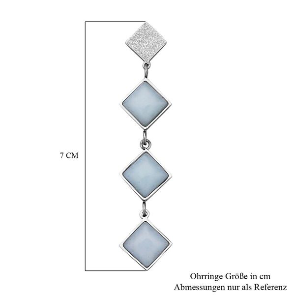 Amazonit Ohrringe, Edelstahl ca. 20.00 ct image number 4