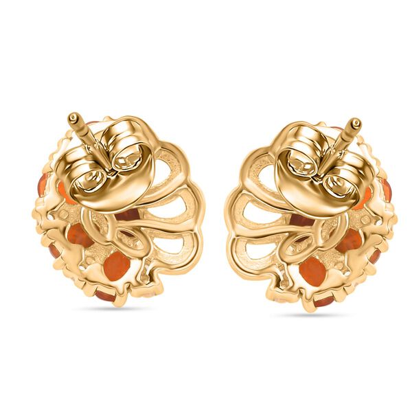 AAAA Blaze-Feueropal und Zirkon Ohrringe - 1,40 ct. image number 5