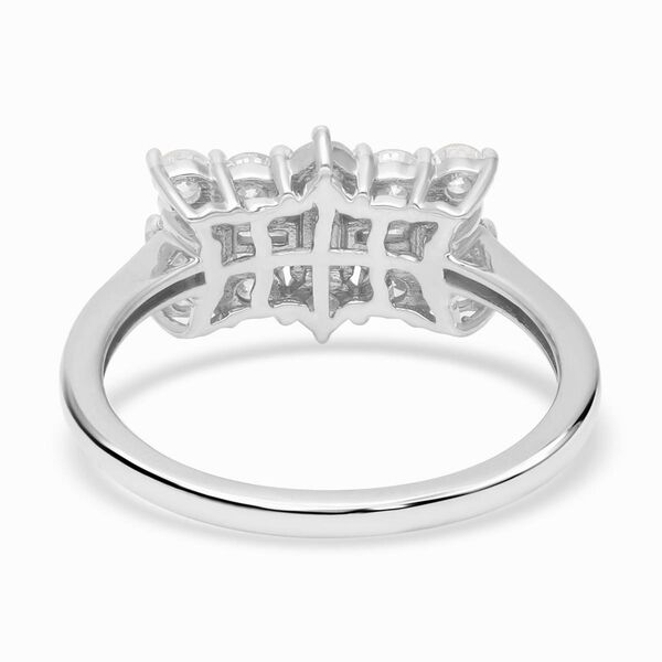 LUXORO klassischer SGL zertifizierter I1 GH Diamant-Boot-Ring in 585 Wei&szlig;gold - 1 ct. image number 7