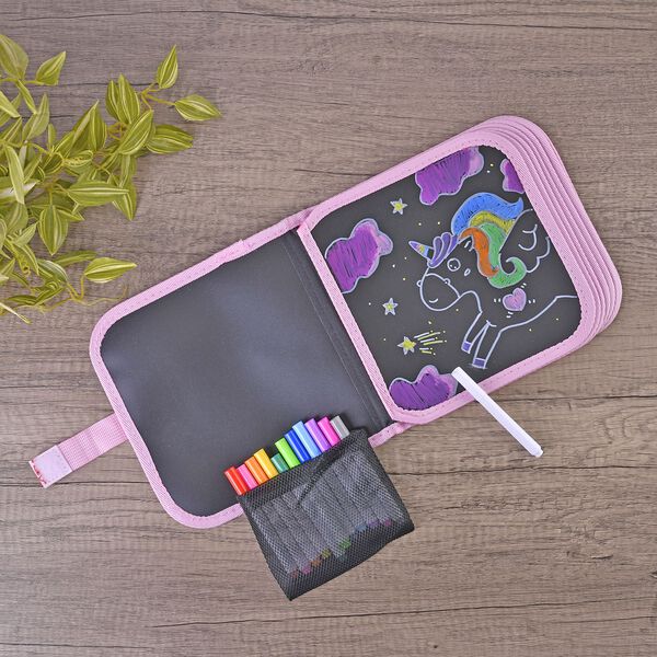 14-Gesicht Kinder Malbuch mit 12 Farbe Kunststoff, Einhornmuster image number 1