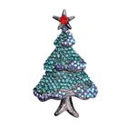 Mehrfarbiger Weihnachtsbaum, Verwandelbarer Schmuck, Kristall Anhänger und Brosche Duo, schwarz