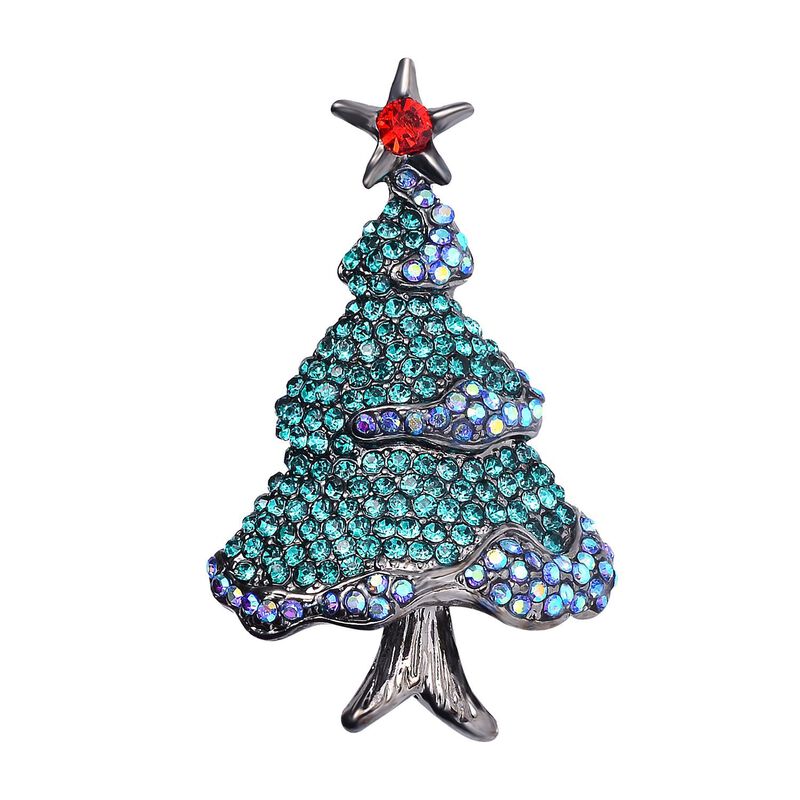 Mehrfarbiger Weihnachtsbaum, Verwandelbarer Schmuck, Kristall Anhänger und Brosche Duo, schwarz image number 0