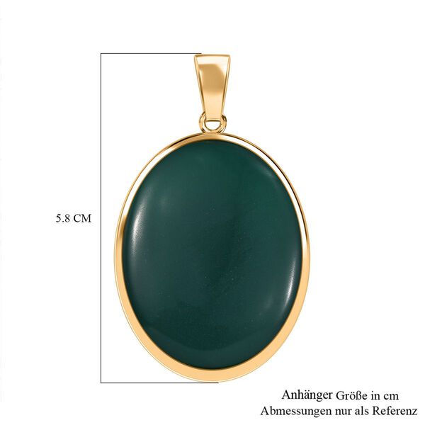 Verde Onyx Anh&auml;nger in Goldton - 68,32 ct. image number 6