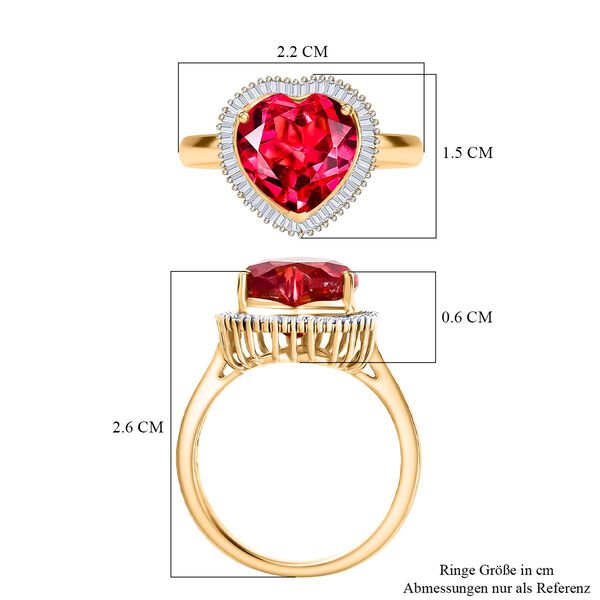 D'Joy Labor Padparadscha Saphir und Diamant Ring - 5,39 ct. image number 7