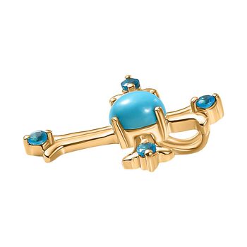 AA Sleeping Beauty T&uuml;rkis und Neon Apatit Anh&auml;nger, ca. 0,43 ct.