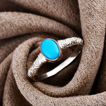 Royal Bali - Sleeping Beauty T&uuml;rkis Ring 925 Silber (Gr&ouml;&szlig;e 19.00)