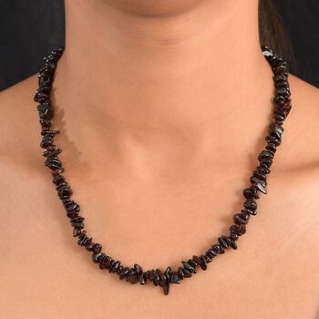 AA rote Granat 70cm Halskette - 390 ct.