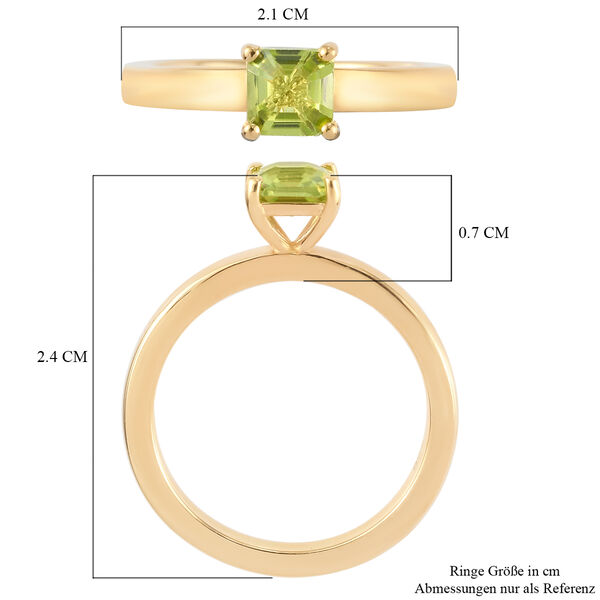Natürlicher Peridot-Ring, 925 Silber vergoldet  ca. 0,63 ct image number 7