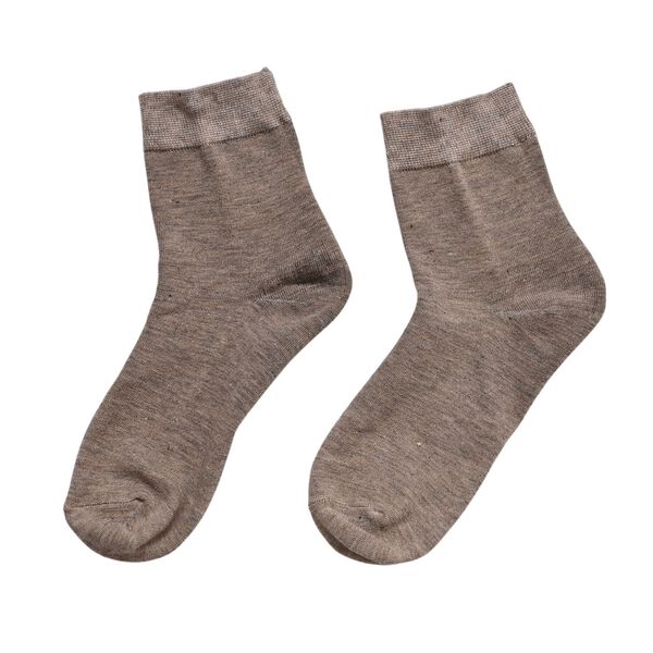 4 Paar Kn&ouml;chelsocken aus Baumwoll-Polyester, atmungsaktiv und elastisch, 23-25cm, Dunkel-Khaki und Hell-Khaki image number 5