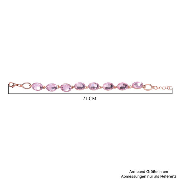 Rosa Kristall Armband, ca. 19 cm, rosefarben image number 4