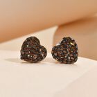 GP Heart Kollektion - Rote Diamant und blaue Saphir-Ohrstecker in Silber image number 1