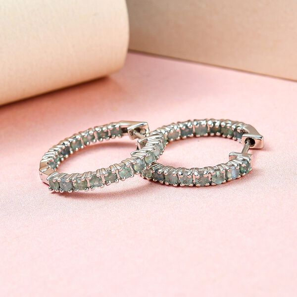 Alexandrit Creolen - 1,39 ct. image number 2