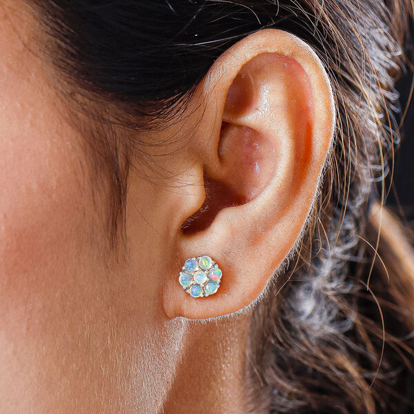 Nat&uuml;rliche, &auml;thiopische Opal-Ohrstecker - 0,73 ct. image number 3