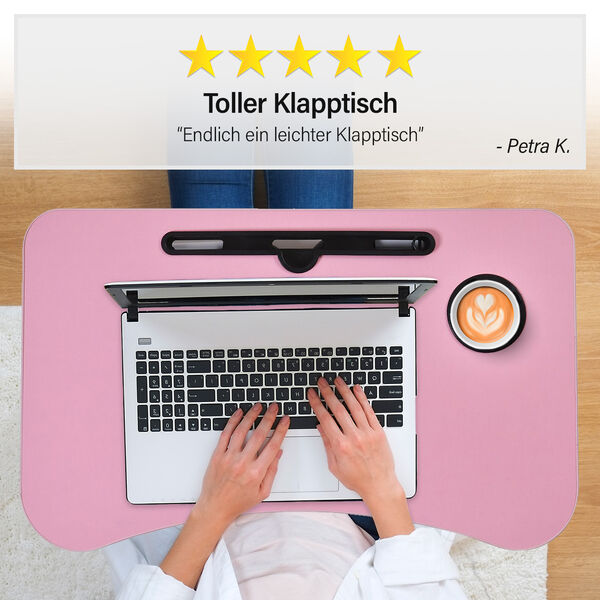 Tragbarer multifunktionaler Klapptisch, rosa image number 1