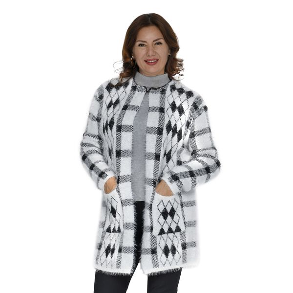 TAMSY: Comfort Cardigan mit 2 Taschen, Schwarz