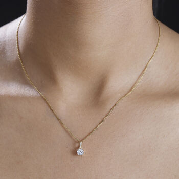 D'Joy Moissanit Anh&auml;nger 925 Silber vergoldet ca. 0.46 ct