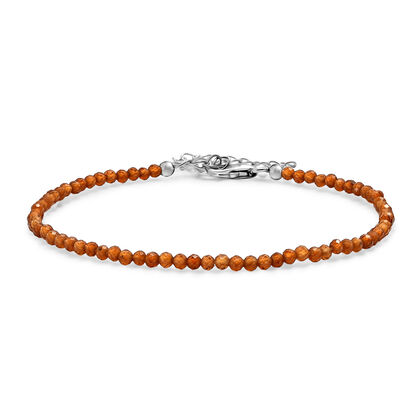 D'Joy Hessonit Granat Armband ca. 19 cm + 5 cm Extender, 925 Silber rhodiniert ca. 12.00 ct