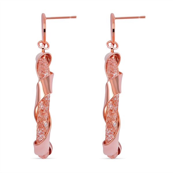 Wei&szlig;er Kristall Ohrringe Reines Messing image number 4