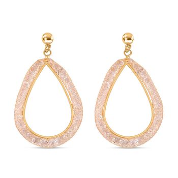 Wei&szlig;er Kristall Ohrringe Reines Messing